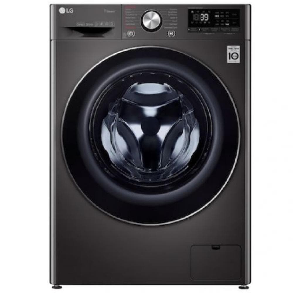 LG Front Load Full Automatic Washing Machine With Dryer, 9 Kg, F4R5VGG2E - Black Steel