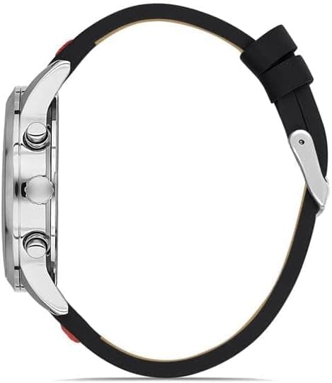 Daniel Klein Analog Dress Watch For Men, 44 mm, Leather Band - Black, DK.1.13290-1