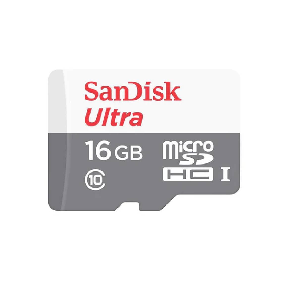 SanDisk Ultra 16GB MicroSDHC Memory Card - White/Gray