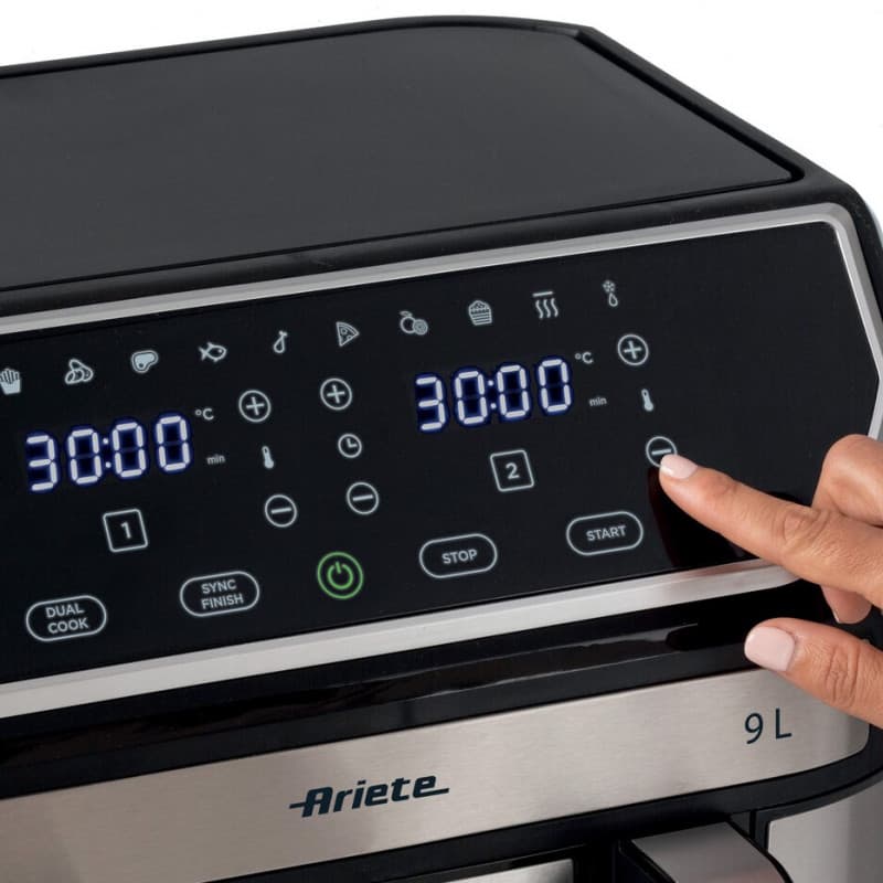 Ariete Double Fryer, 2100 Watt, 9 Liter, 4625 - Silver