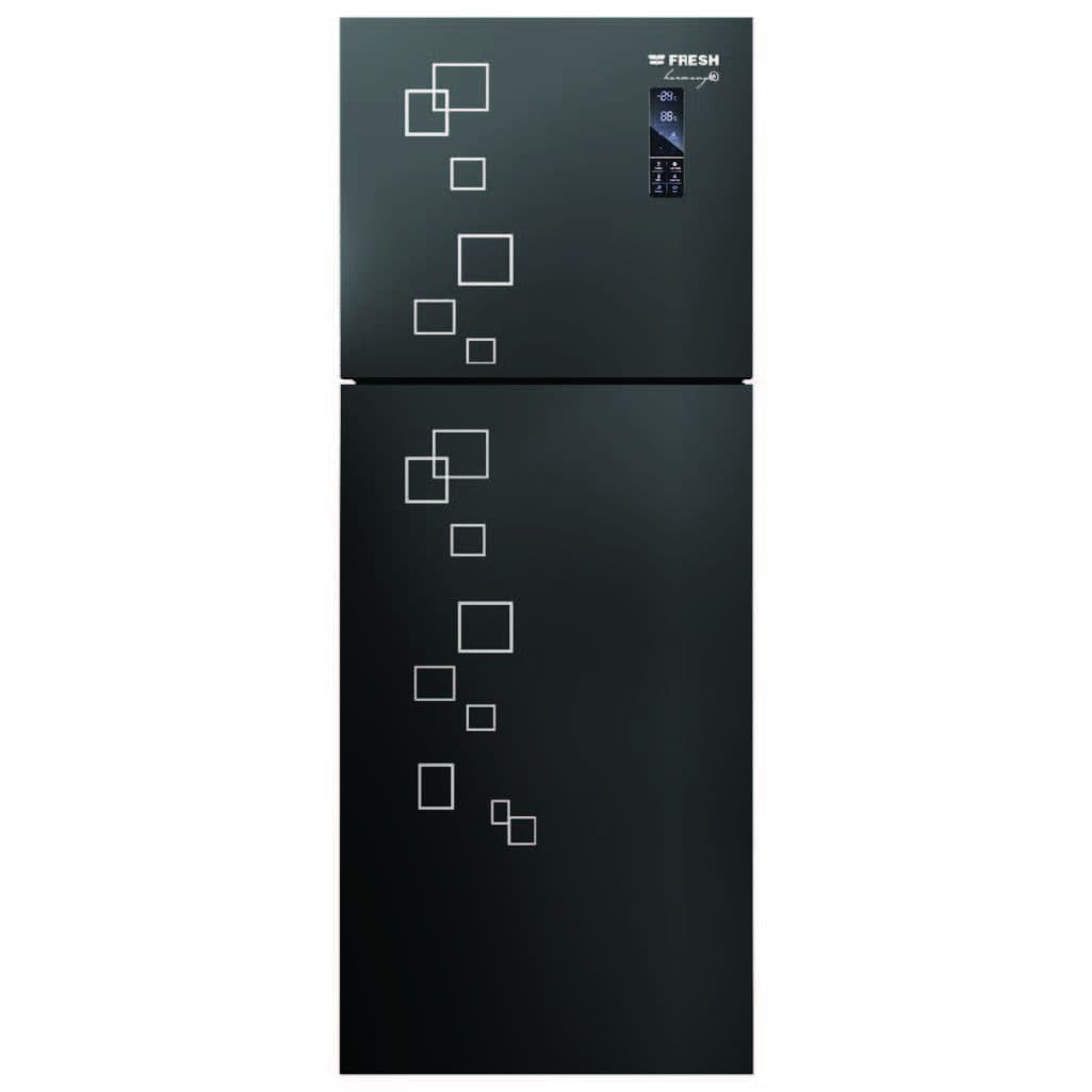 Fresh Smart Refrigerator, 470 Liters, with Bluetooth - Black Glass