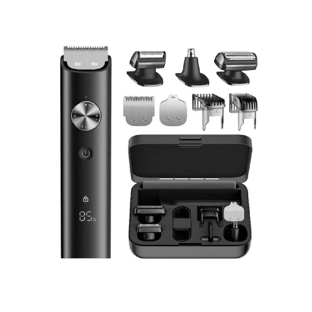 ماكينة حلاقة الشعر شاومي جرومنج كيت برو القابلة لإعادة الشحن للشعر الجاف والمبلل، لون أسود - XMGHT2KITLF
