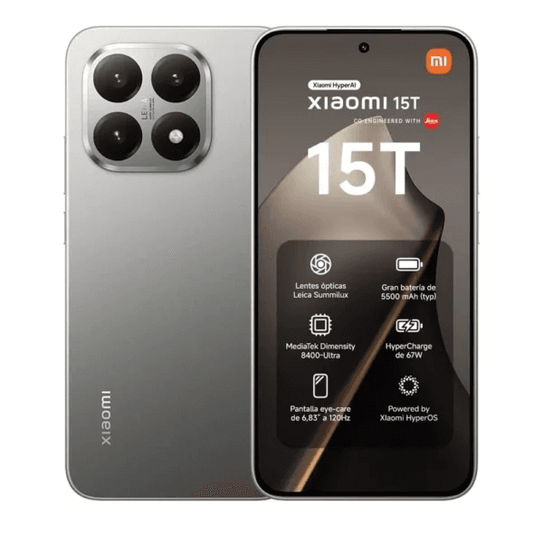 Xiaomi 15T Dual Sim, 256GB, 12GB Ram, 5G - Gray, Free Gift Included Xiaomi Redmi Watch 5 Active Gift