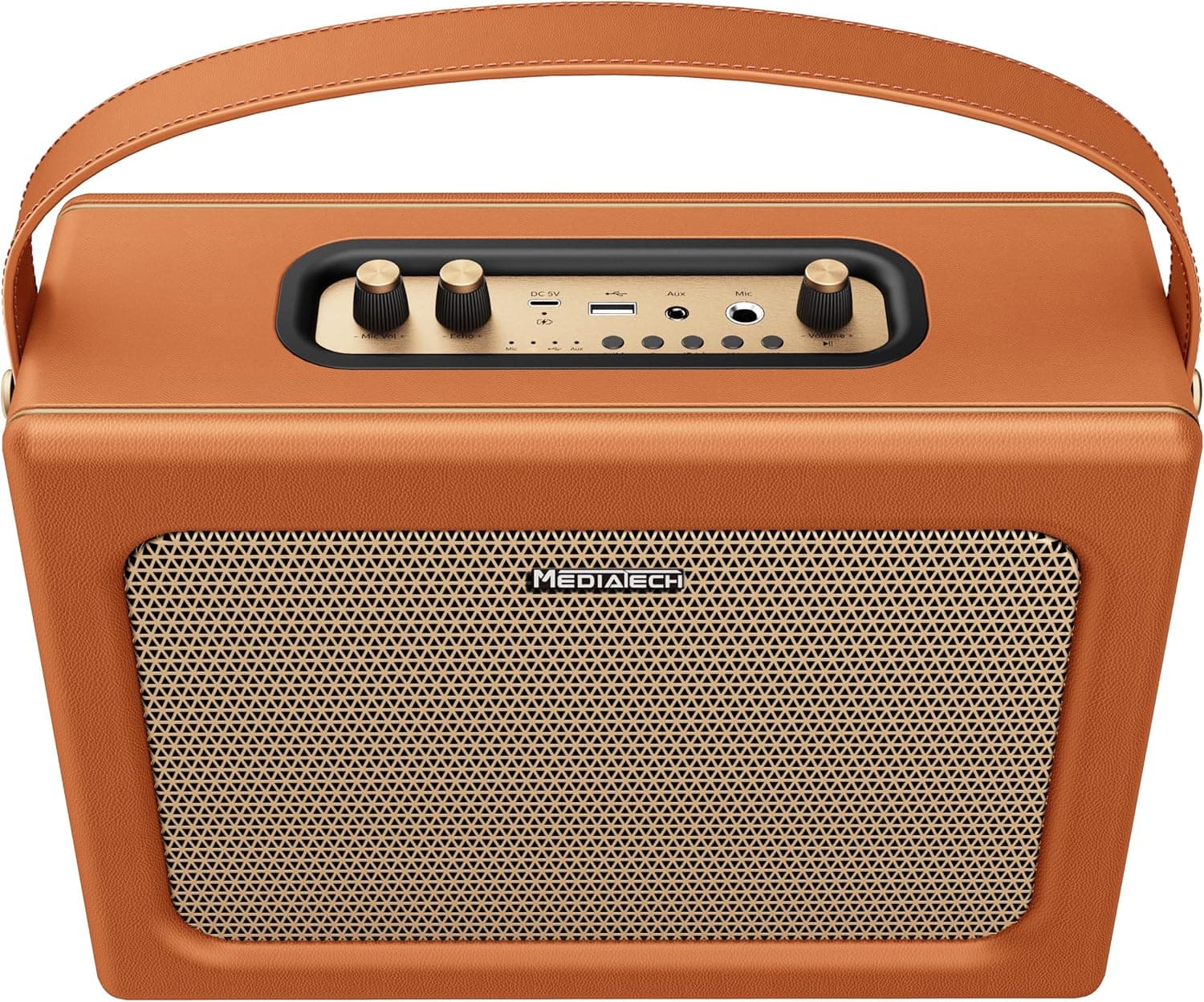 MediaTech Portable Bluetooth Speaker, 40W, MT-322 - Brown
