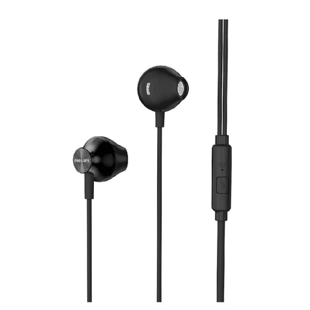 سماعة أذن سلكية فيليبس TAUE101BK/00 مزودة بميكروفون ومنفذ صوت 3.5 ملم - أسود