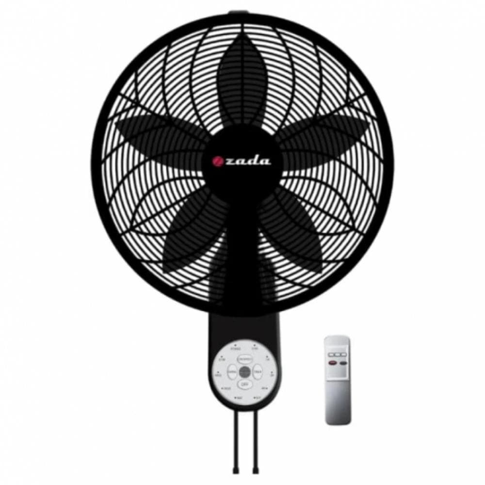 Zada Wall Fan, With Remote Control, 18 Inch - Black, ZWF-50R