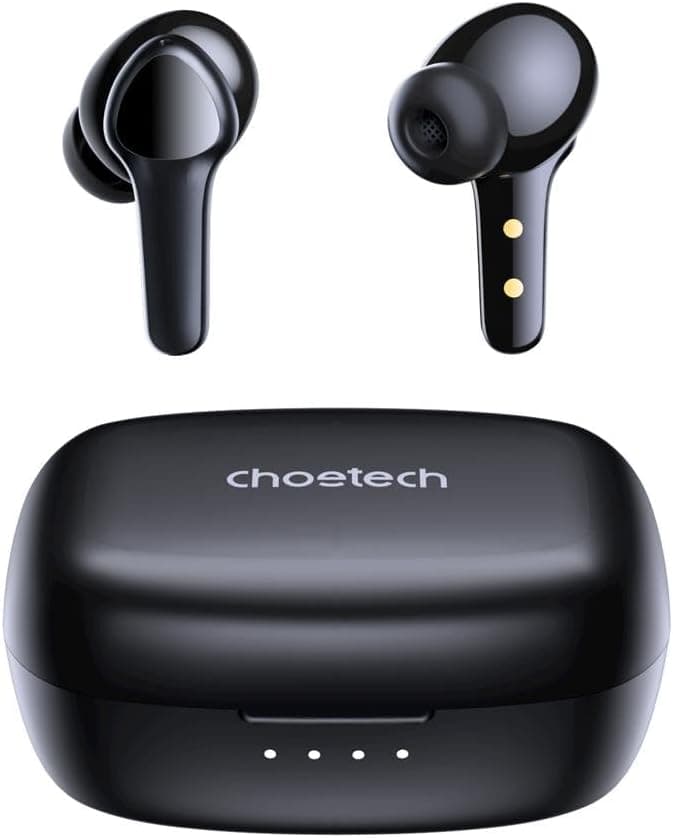 Choetech Choebuds Pro In-Ear Earbuds With 6 Mics, Noise Cancellation, Up to 24 Hours, Black - BH-T10