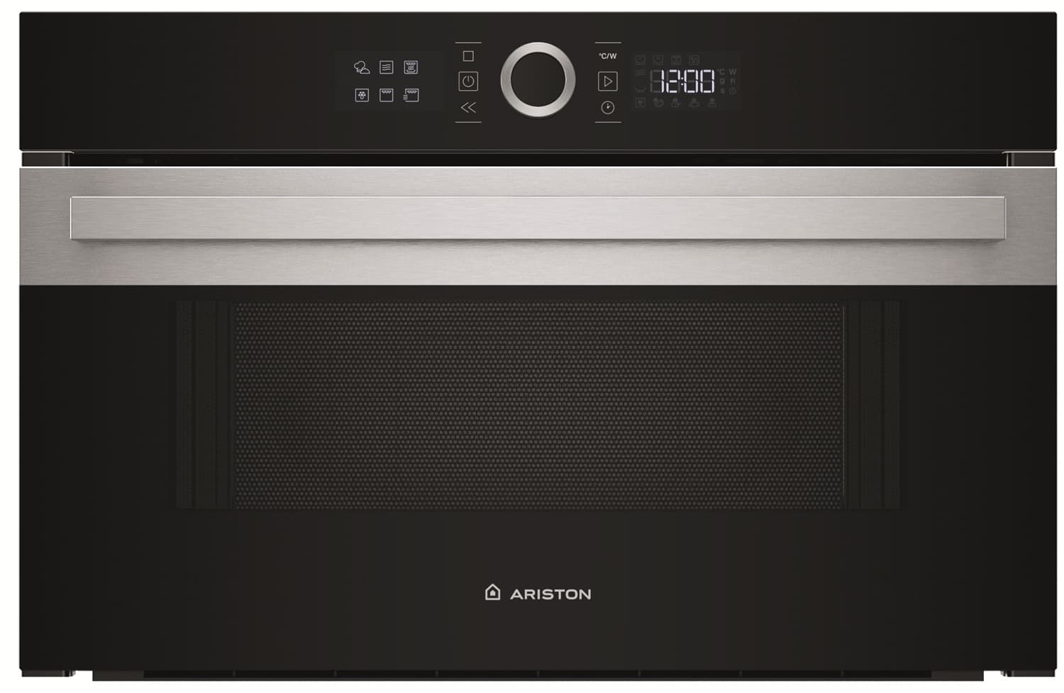 Ariston Built In Microwave Oven with Grill 31 Liter 2400 Watt , Black Silver - AMD54MXA