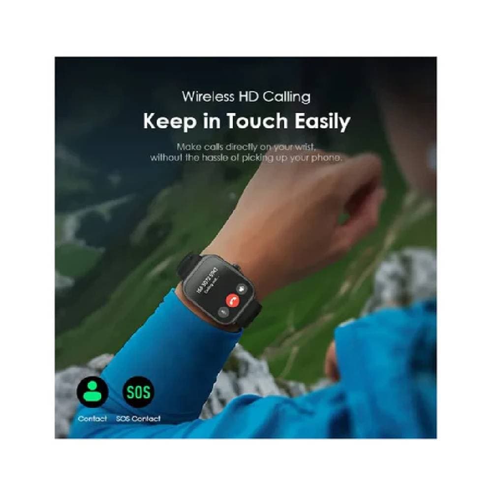 Oraimo Nova AM Smart Watch for Unisex, AMOLED Display, 2.01 Inch, Black - OSW-812