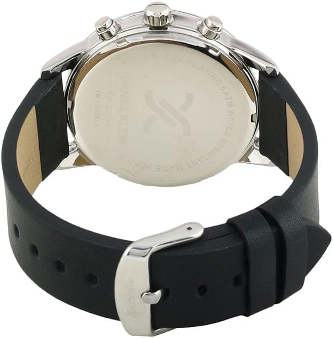 Daniel Klein Analog Dress Watch For Men, 44 mm, Leather Band - Black, DK.1.13290-1