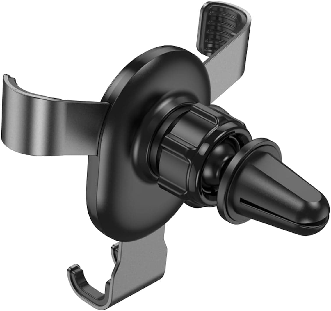 Hoco CA56 Plus Armor Mobile Holder, Metal, Compatible with 3.5-6 Inch Mobile Phone - Silver Black