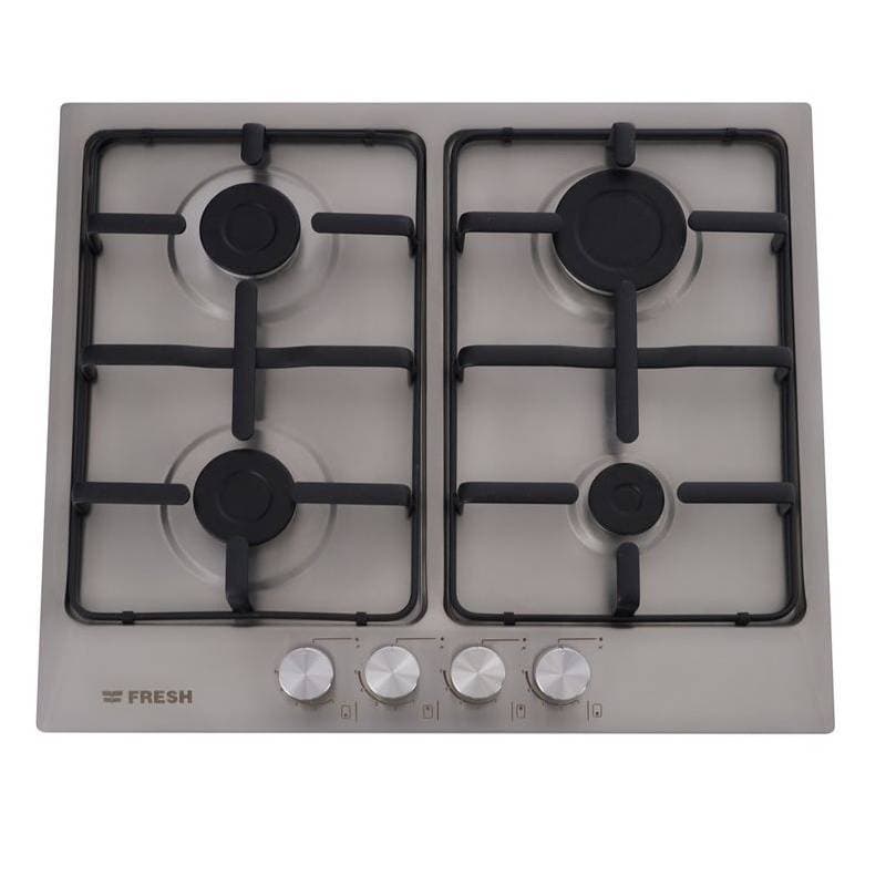 Fresh Built-in Gas Cooker, 4 Burners, 60 cm, Safety, 8868 - Silver