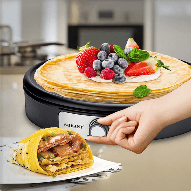 Sokany SK-08131 Black Crepe Maker Machine