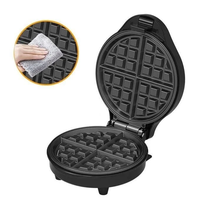Sokany Electric Waffle Maker, 2-Slice, 750W, Black and Silver.