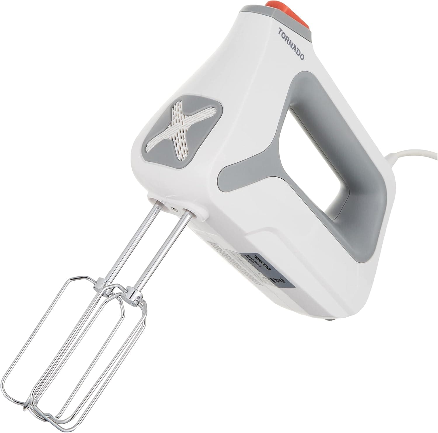 TORNADO Hand Mixer with Chopper, 400 Watt, White - THM-400SS