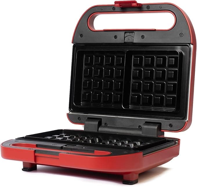 Media Tech Sandwich Maker, 3 in 1, 750 Watt, MT-207-R - Red