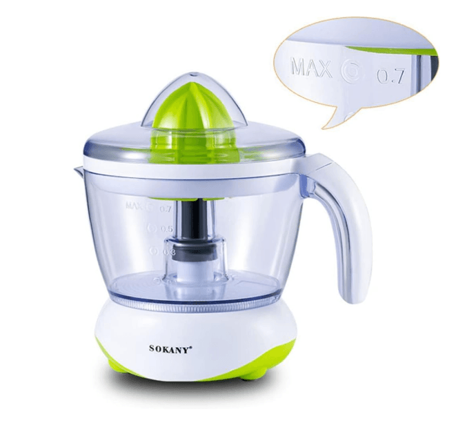 Sokany Electric Citrus Juicer, 45W, 0.7L - White