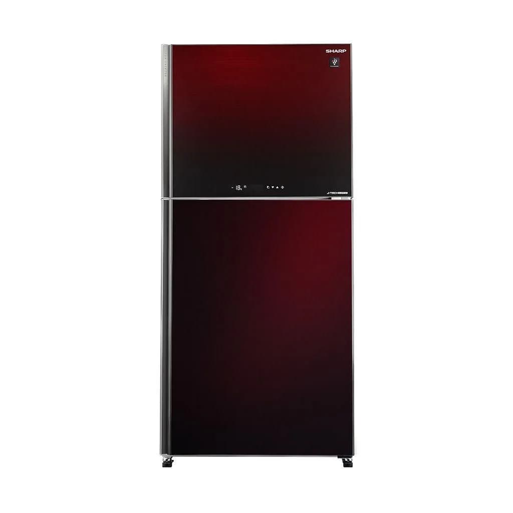 SHARP Refrigerator, 385 liter, Free Stand Inverter Digital, 2 Doors - Red, SJ-GV48G-RD