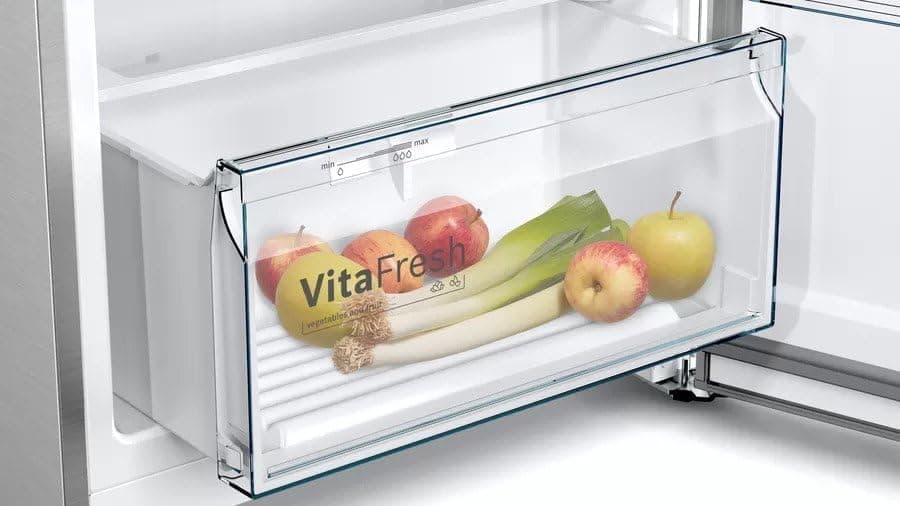 Bosch No Frost Refrigerator, 253 Liters, 2 Doors - Silver, KDN30N12E8