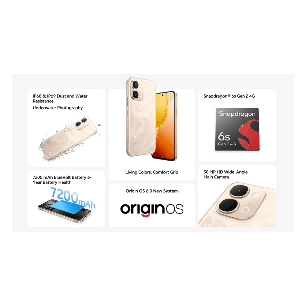 Vivo Y31d Dual Sim, 128GB, 8GB RAM, 4G - Grey