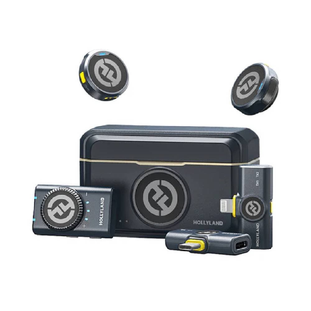 Hollyland Lark M2 Wireless Lavalier Omnidirectional Microphone Combo - Shine Charcoal