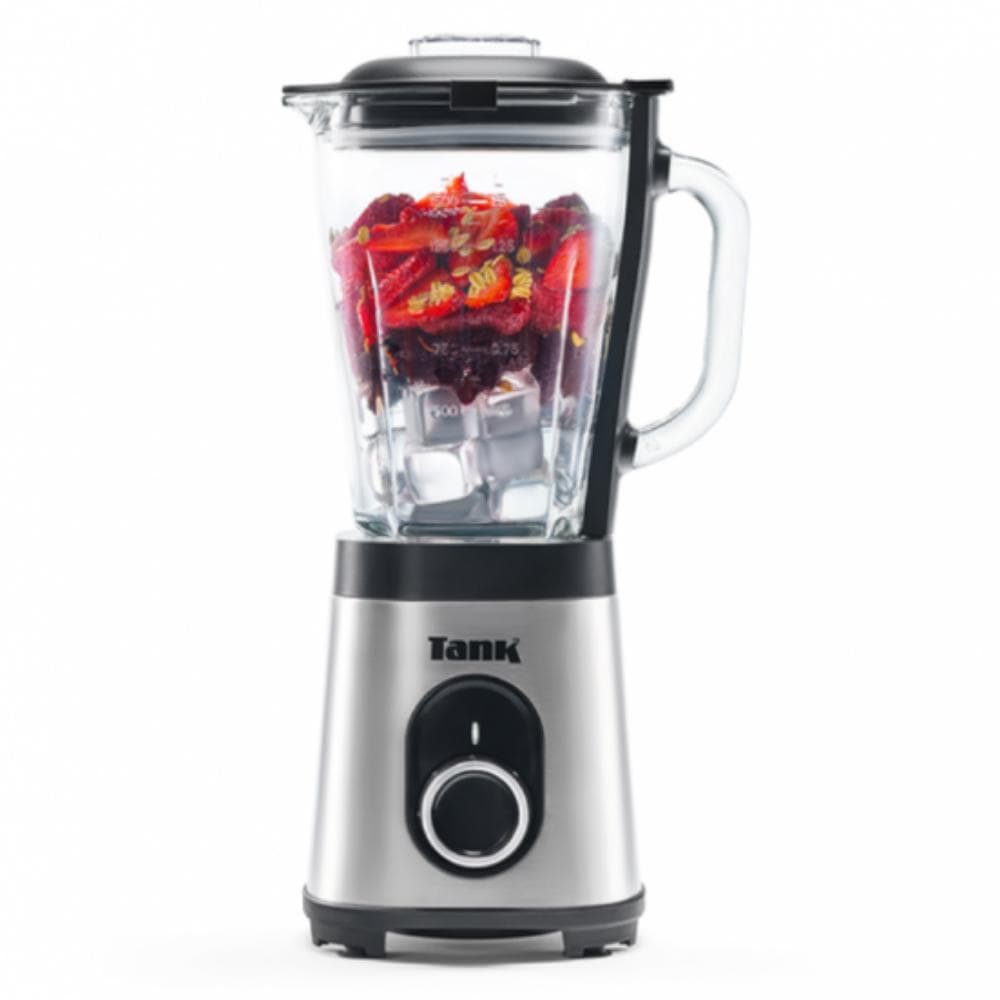 Tank Super Blender,1.5L Glass Jug , 900ml BPA Free Plastic Bottle, 800 Watts, YB-S62k - Black