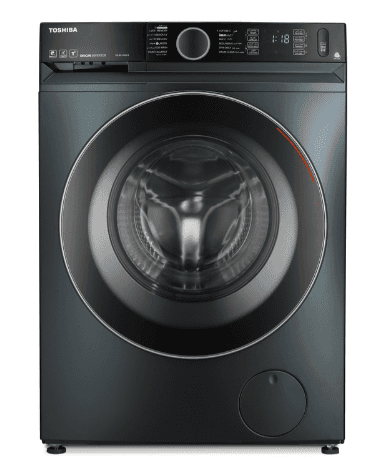 Toshiba Automatic Front Load Washing Machine, 9 kg, Inverter Motor - Grey, TW-BK100GF4EG(MK)
