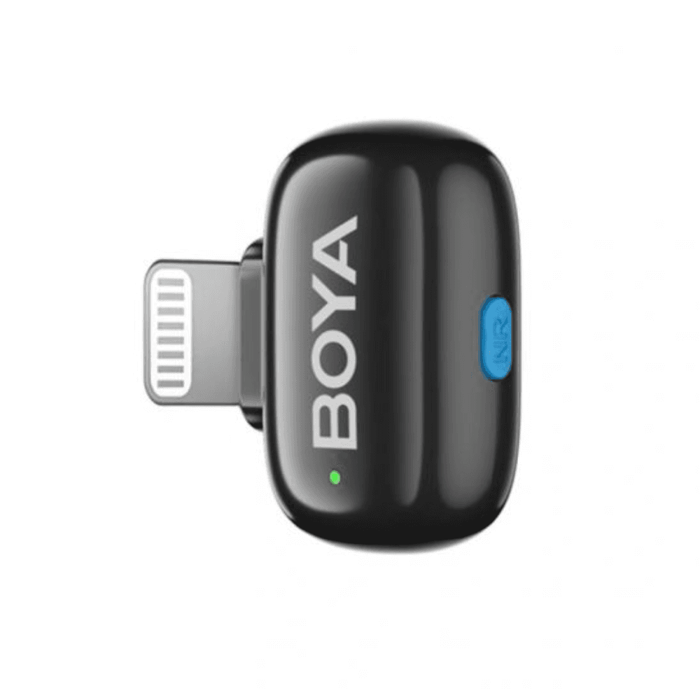 BOYA MINI-16 Ultra Mini Wireless Microphone, Single Channel, Noise Cancellation, Lightning - Black