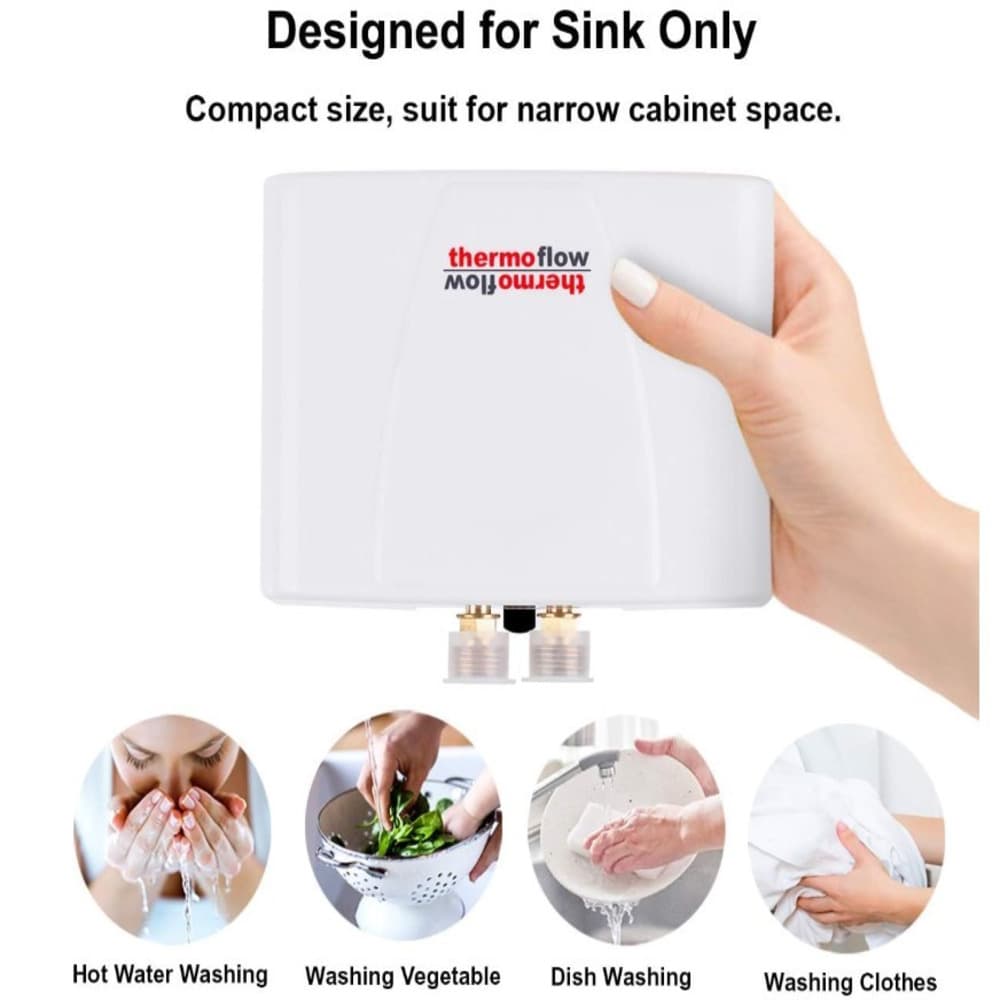 Thermoflow Instant Water Heater, 6 KW White -ELEX6