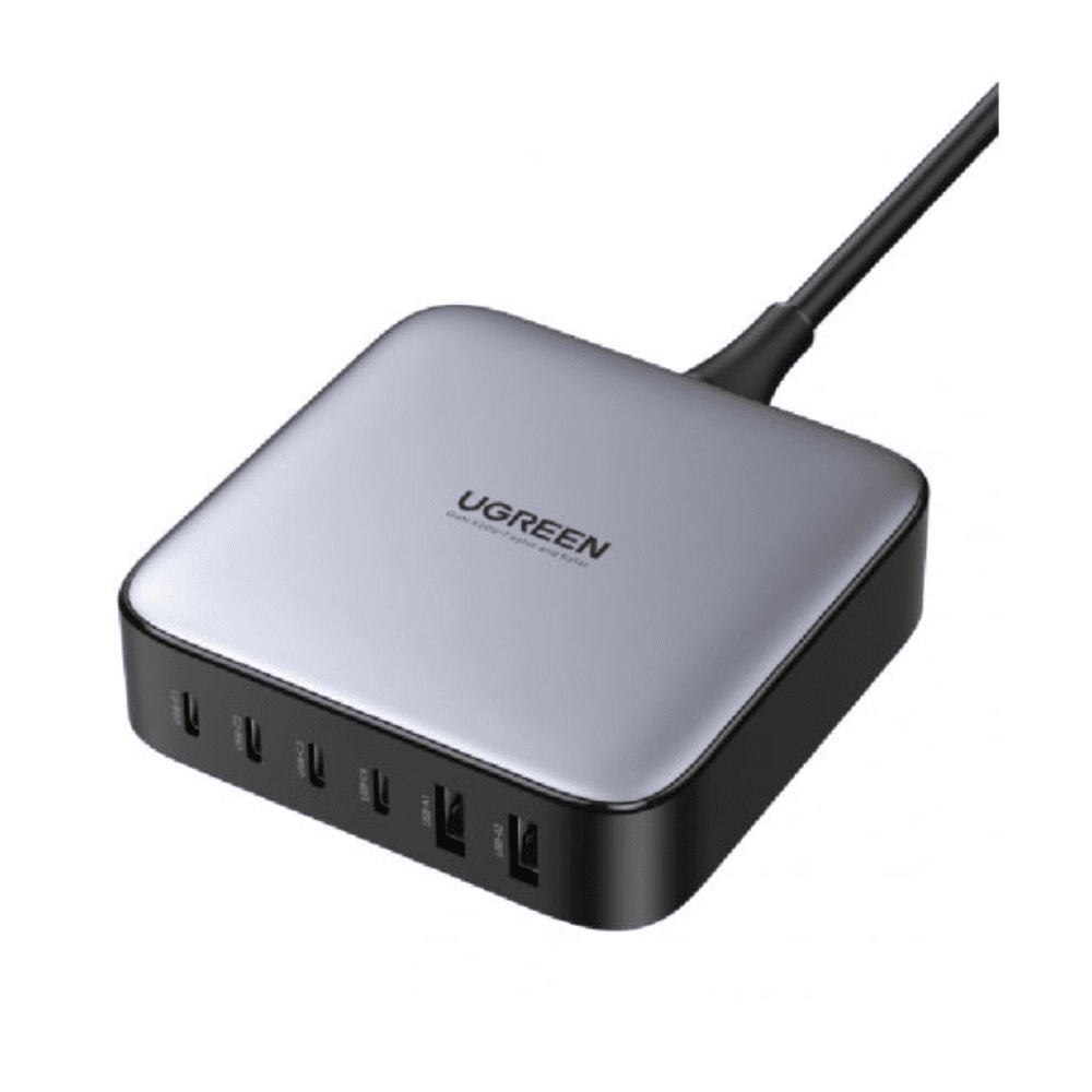 Ugreen CD271 Gan 200w Desktop Charger, 6 Port - Black