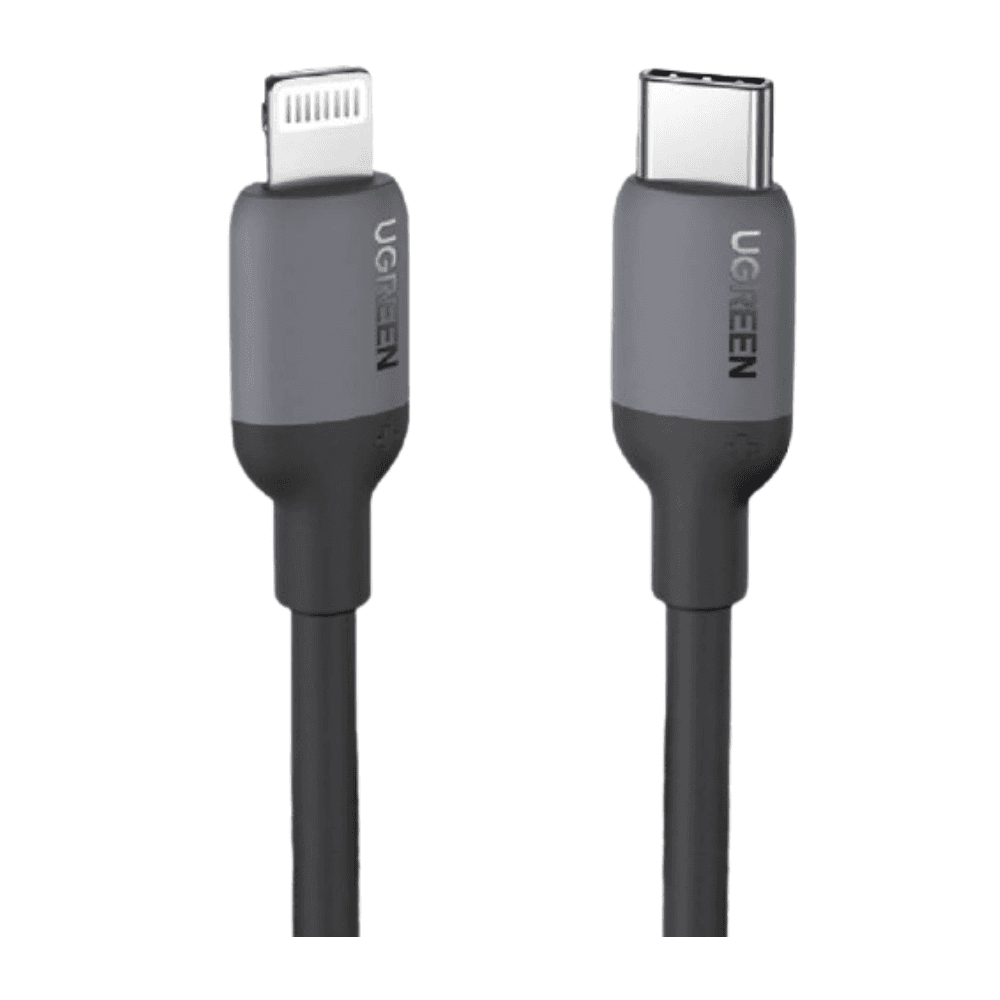 Ugreen USB-C to Lightning Cable Silicone 1M, 20304 - Black
