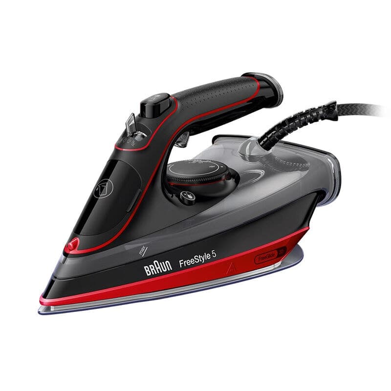 Braun Ceramic Steam Iron, 2700 Watt, SI 5057 - Black Red