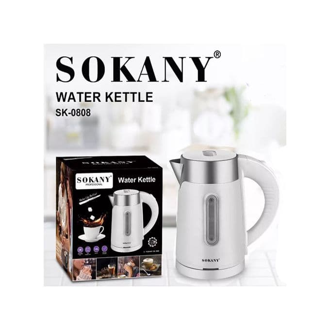 Sokany SK-0808w Electric Water Kettle, 1 Liter, 1200 Watt, White