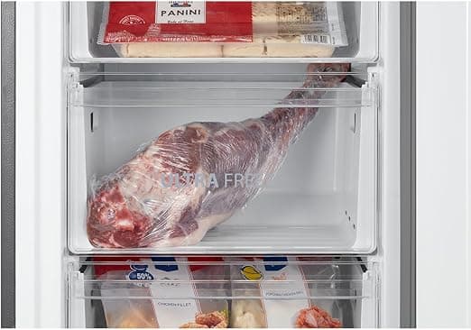 Toshiba Digital Upright Freezer, No Frost, 238 Liters, 7 Drawers, Silver - GR-RU312WE-DMN57