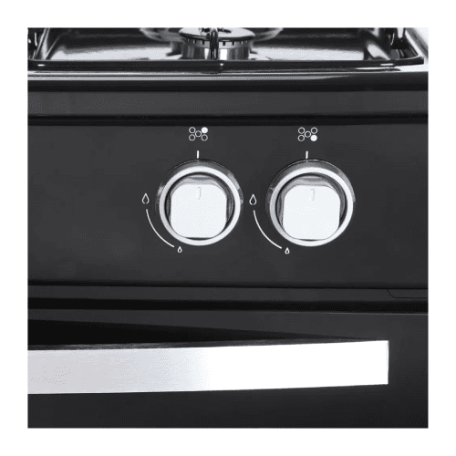 White Point Gas Cooker, 5 Burners, 90 cm, Fan, Safety, WPGC9060BHSA - Black
