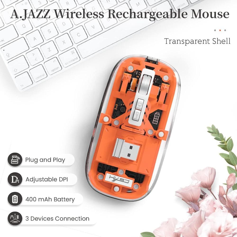 Green Wireless Mouse Magnetic Wap GE-MS01- Orange