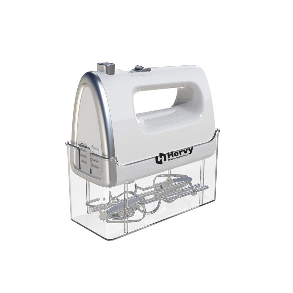 Hervy Hand Mixer, 400w, 5 Speed - White, Hm-001