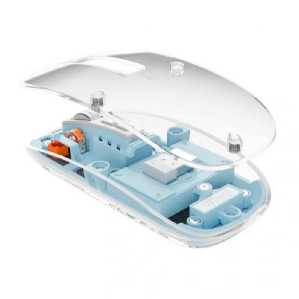 WiWU WM105 Crystal Magnetic Wireless & Bluetooth Mouse - Blue