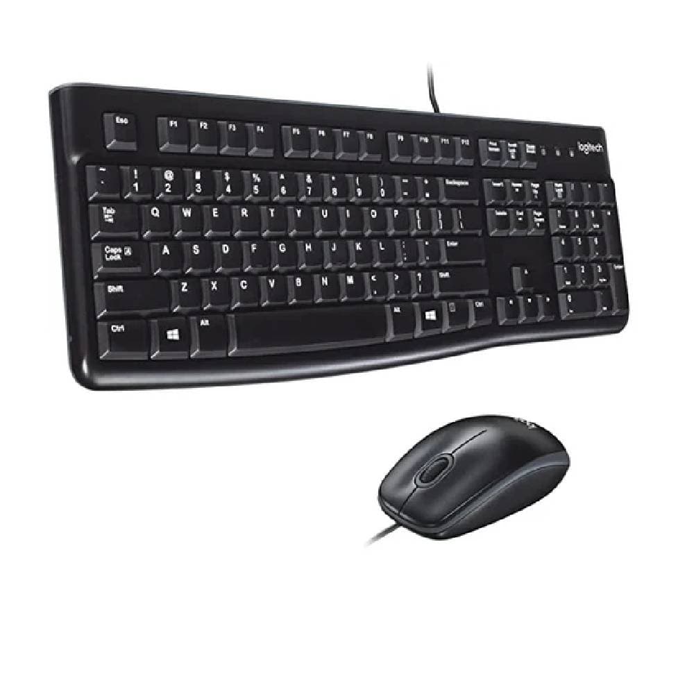 Logitech MK120 Wired Keyboard with Mouse Combo Arabic layout - Black