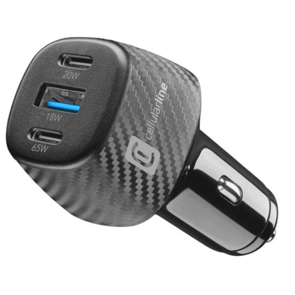 Cellularline Charger Car Adapter 65W USB-C Laptop - Black