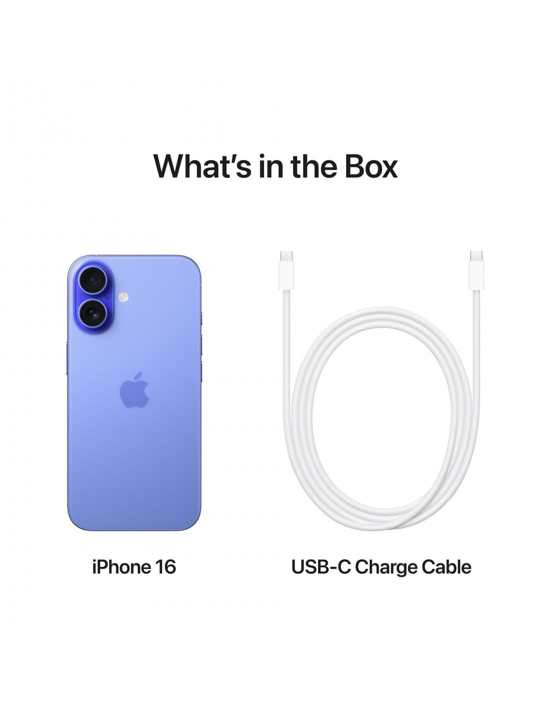 Apple iPhone 16 Single SIM, 128GB, 8GB RAM, 5G - Ultramarine with airpods gift