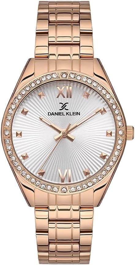 Daniel Klein Analog Dress Watch for Women, Stainless Steel Strap - Rose, DK.1.13088-4