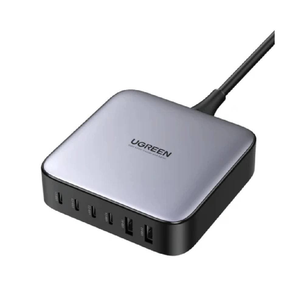 Ugreen Gan 200w Desktop Charger 6 Port, CD271 - Black