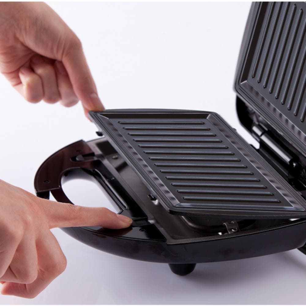 Mienta Sandwich Maker, 2 Slices, 750 Watt, SM27809A - Black