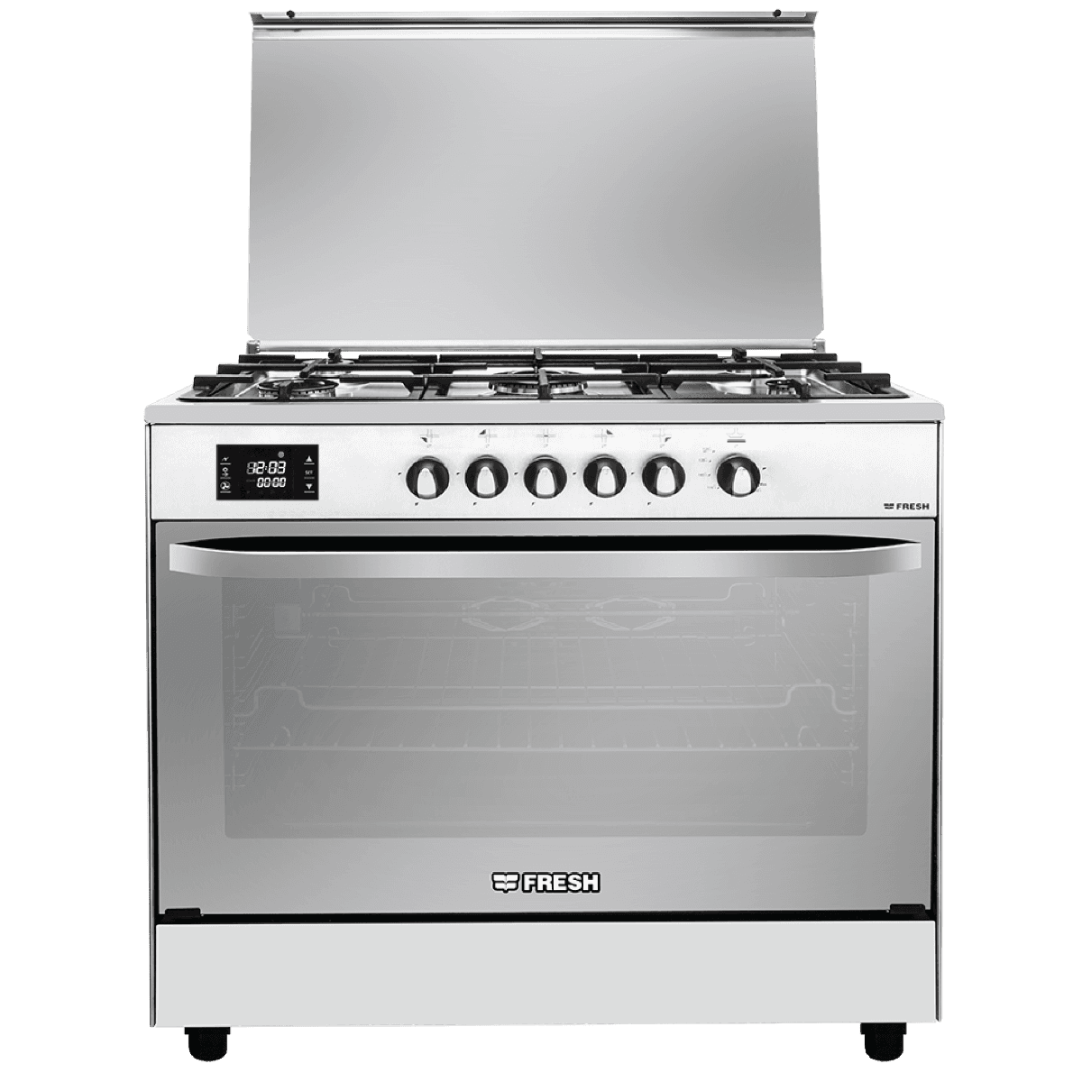 Fresh Hammer Gas Cooker, 5 Burners, 85x90x60 cm, 14442 - Silver