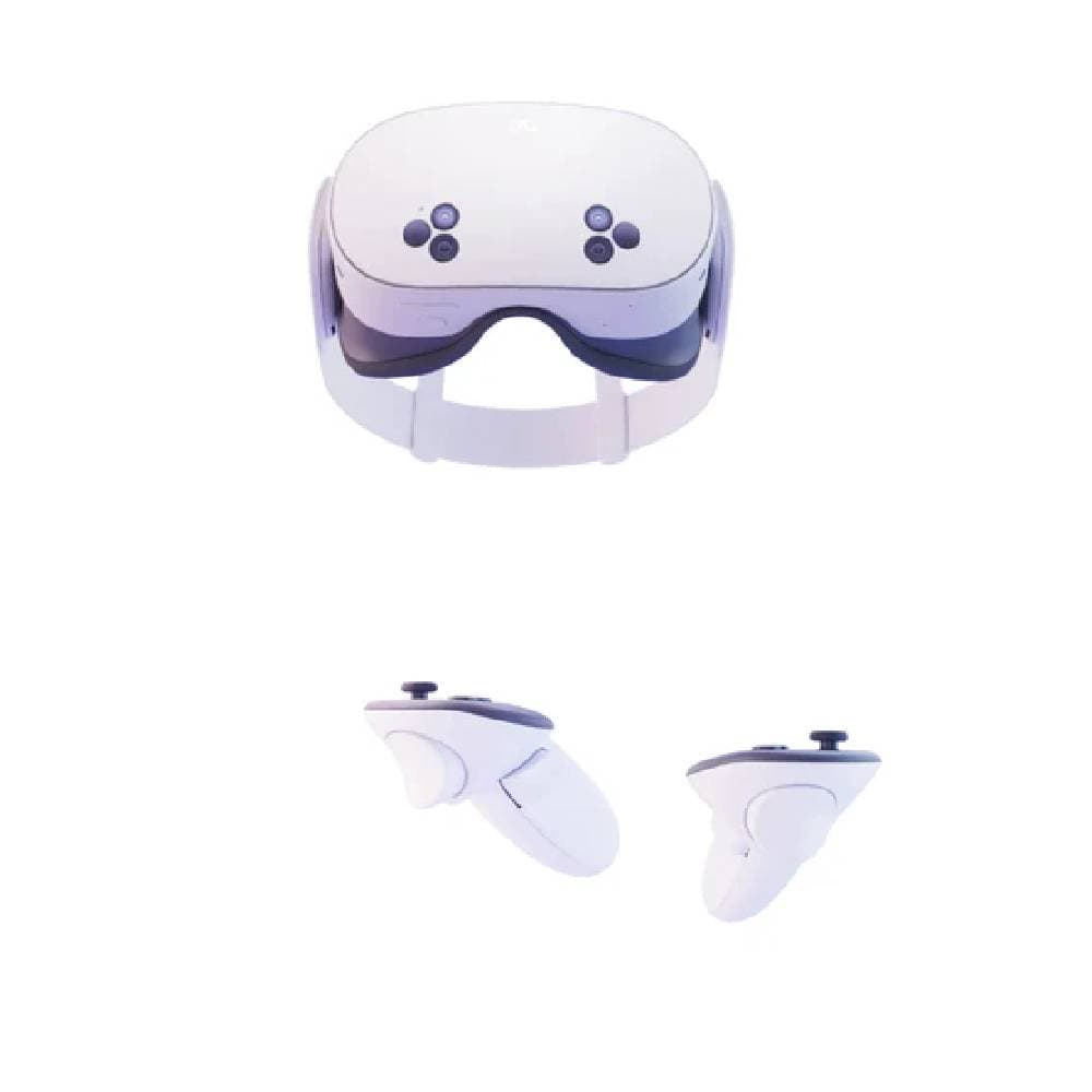 سماعة رأس ميتا كويست 3 إس، سعة تخزين 128 جيجابايت، وذاكرة وصول عشوائي 8 جيجابايت، وحزام ناعم - أبيض