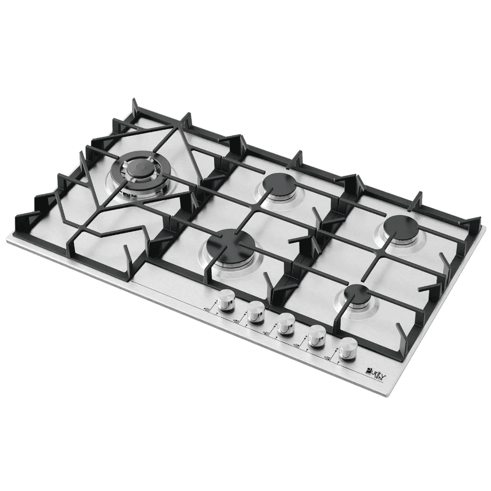 Purity Built-in Gas Cooker, 90 cm, 5 Burners, HPT908S - Silver