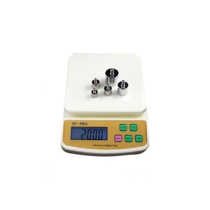 Digital Kitchen Scale, 10 kg - Yellow White