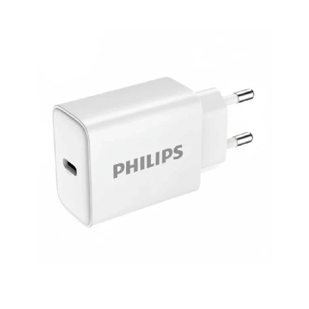 شاحن حائط فيليبس، DLP2629CW USB-C محول الاتحاد الأوروبي 20 وات - أبيض