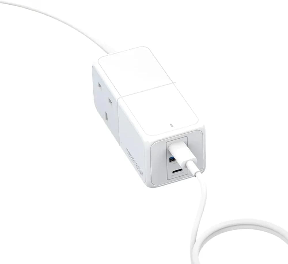Recci RC48U Wall Charger, 3 Ports, 65W - White